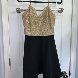 Golden top homecoming dress